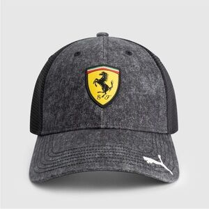 Ferrari Black and Gray Cap with Logo